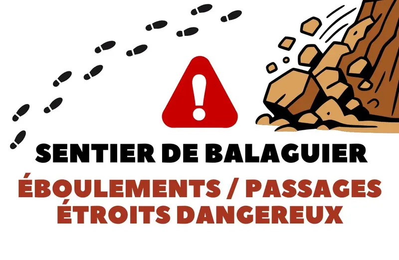 Mise en garde sentier