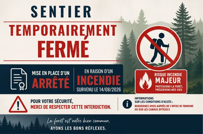 Affiche fermeture incendie